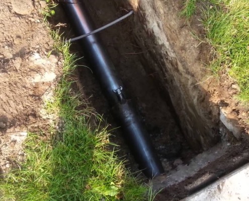 Gasleiding met bodemraketten aanleggen onder de grond